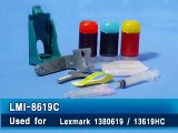 Refill Lexmark 1380619, 13619HC using Inktec lmi-8619c Refill kit