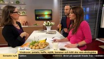 Vindruvor, potatis, kaffe, mjölk, bananer och kött ska vara ekologiska - Nyhetsmorgon (TV4)