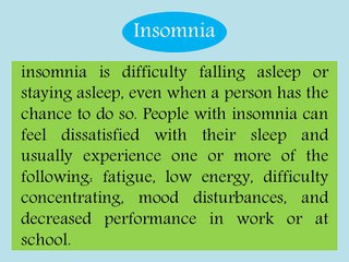 Insomnia