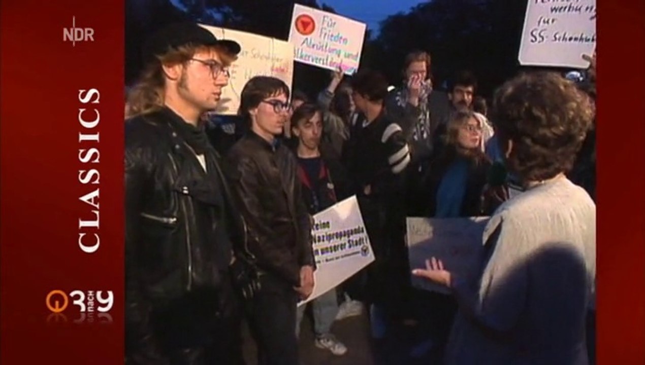 3 nach 9: autonome demonstrieren gegen auftritt von franz schönhuber (1990)