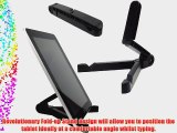 Ultra Slim Wireless Mini Keyboard and Portable Fold-Up Stand SET for Gigaset QV830 Tablet PC