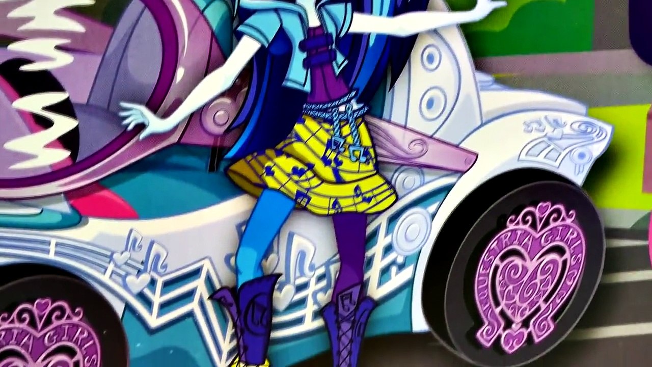 My Little Pony Rockin Convertible Car DJ Pon-3's Rainbow Equestria Girls Frozen Elsa Dolls