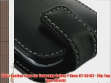 PDair Leather Case for Samsung Galaxy Y Duos GT-S6102 - Flip Top Type (Black)