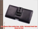 Sony Xperia Z Ultra Leather Case - XL39h - Horizontal Pouch Type (Black) by Pdair