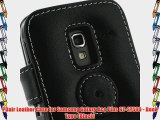 PDair Leather Case for Samsung Galaxy Ace Plus GT-S7500 - Book Type (Black)