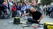 Street Drums Musician plays Dance Music Unplugged