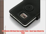 HTC Desire 600 Dual Sim Leather Case - Book Type (Black) by Pdair