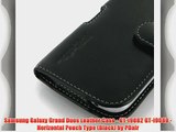 Samsung Galaxy Grand Duos Leather Case - GT-i9082 GT-i9080 - Horizontal Pouch Type (Black)