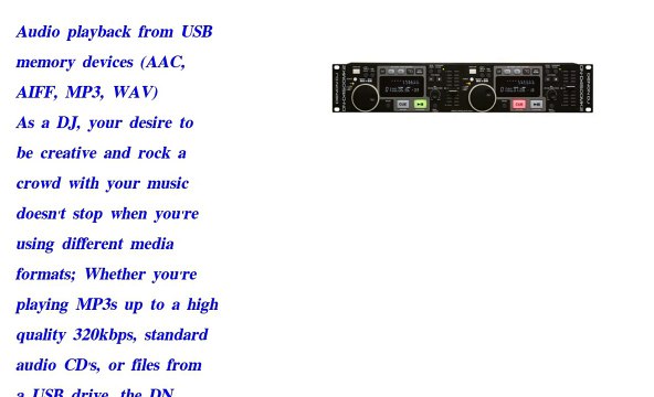 Denon DJ DN D4500MK2 Dual CD MP3 USB Player