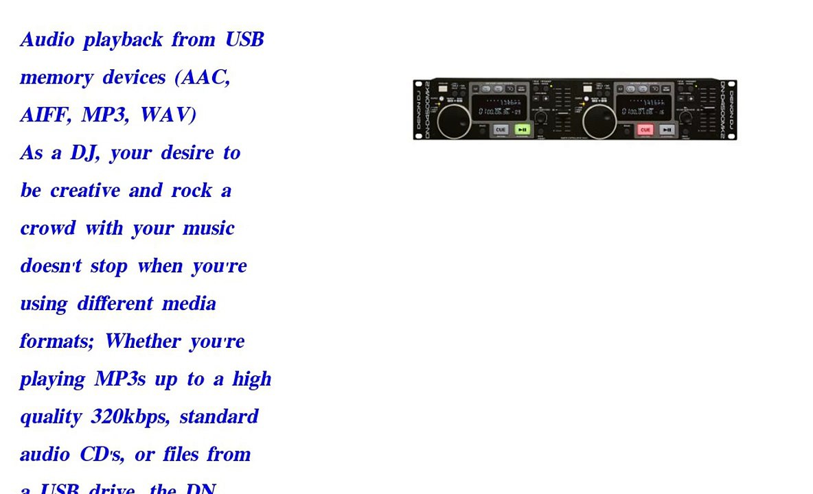 Denon DJ DN D4500MK2 Dual CD MP3 USB Player