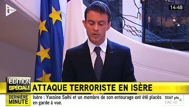 Attentat en Isère : Valls annonce un renforcement de la vigilance