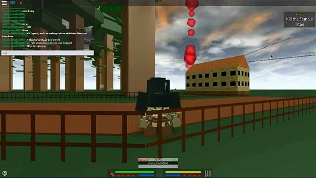 Roblox Attack On Titan Beta Gameplay With Crystal Video Dailymotion - jogos do roblox ataque on titam