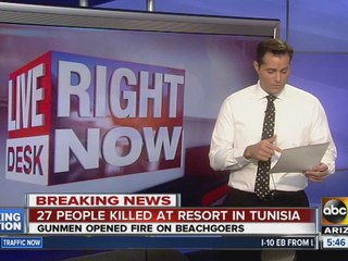 At least 27 killed at resort in Tunisia