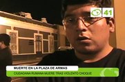 Extranjera muere en la plaza de armas - Trujillo