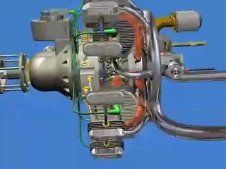 Animated Radial Engine