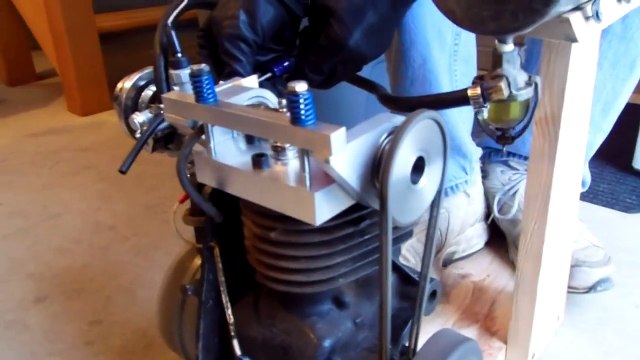 Homemade 4 Stroke Rotary Valve Engine Run 2