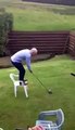 Man embarrasses self in epic golf swing fail