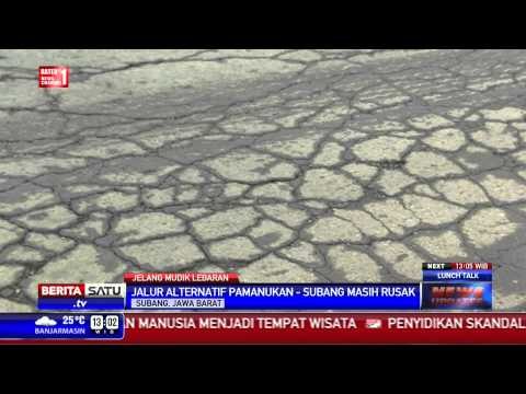 Jelang Mudik, Jalur Alternatif Pamanukan - Subang Masih Rusak