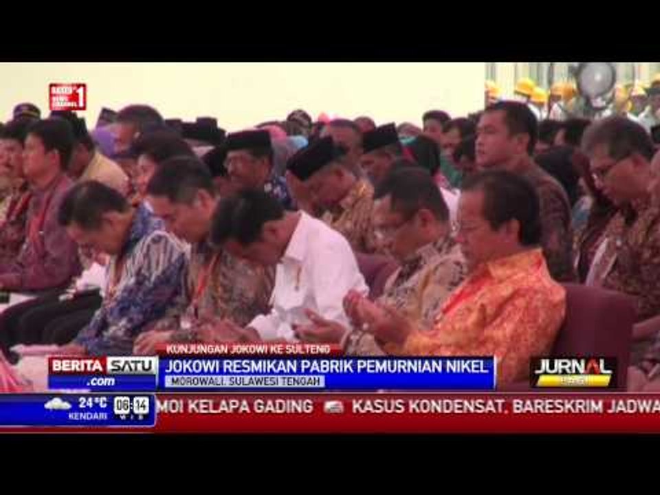 Jokowi Resmikan Pabrik Pemurnian Nikel di Morowali