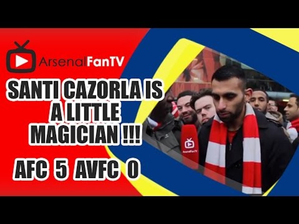 Santi Cazorla Is A Little Magician !!! - Arsenal 5 Aston Villa 0