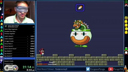 Il finit Super Mario World les yeux bandés