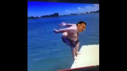 Altaf Hussain  swimming.. must watch it guys