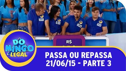Passa Ou Repassa - Carrossel - Parte 3