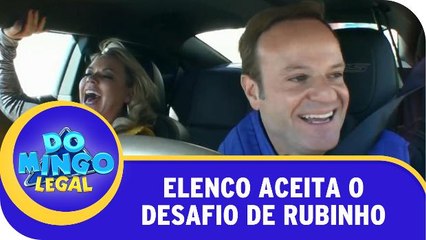 Elenco participa do desafio de Rubinho
