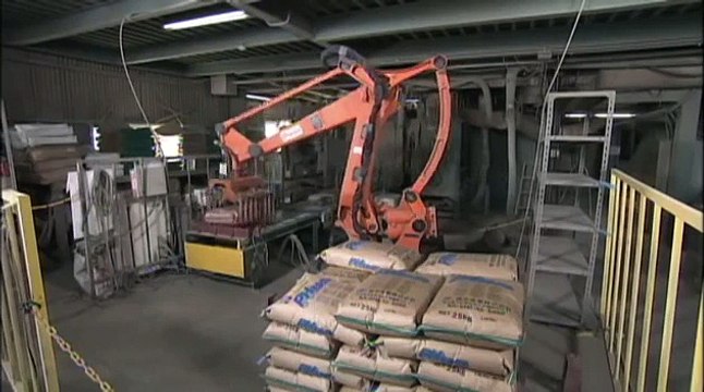 çimento çuvalı paletleme paketleme otomasyonu makinesi tara robotik