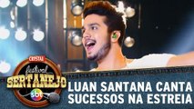 Luan Santana canta na estreia do programa