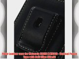 PDair Leather case for Motorola DROID X MB810 - Vertical Pouch Type with Belt Clips (Black)