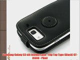 Samsung Galaxy S3 siii leather case - Flip Top Type (Black) GT-i9300 - PDair