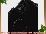PDair Leather case for Motorola DROID 2 A955 - Flip Type (Black)