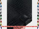 PDair BX1 Black Crocodile Pattern Leather Case for Apple New MacBook Air 2011 11