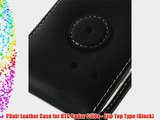 PDair Leather Case for HTC Radar C110e - Flip Top Type (Black)