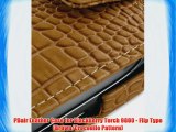 PDair Leather Case for BlackBerry Torch 9800 - Flip Type (Brown/Crocodile Pattern)