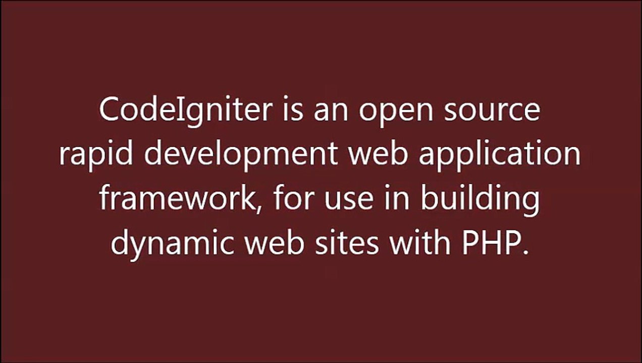 Framework - What Is CodeIgniter?
