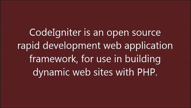 Framework - What Is CodeIgniter?