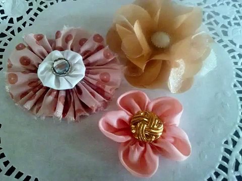 More Fabric Flowers added to my Etsy Store