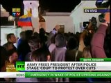 President Correa rescued as Ecuador capital Quito turns to battleground