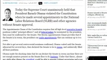 Supreme Court Unanimous: Obama Violated Constitution!