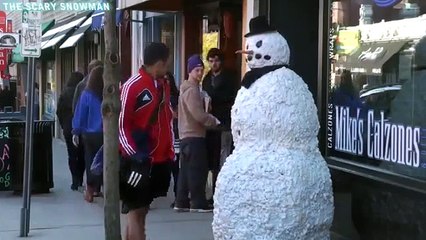 HAHAHA Funny Scary Snowman Prank