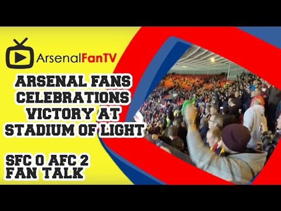 Arsenal Fans Celebrations Victory At Stadium Of Light - Sunderland 0 Arsenal 2