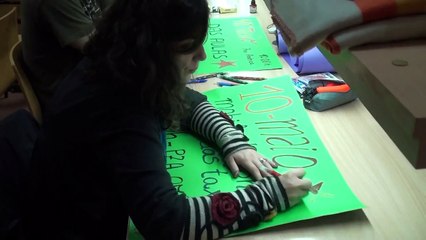 Peche da Liga Estudantil Galega en Vigo contra a suba das taxas (6/05/12)