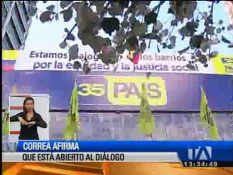 Presidente Correa se reunió con los dirigentes de Alianza País en Quito