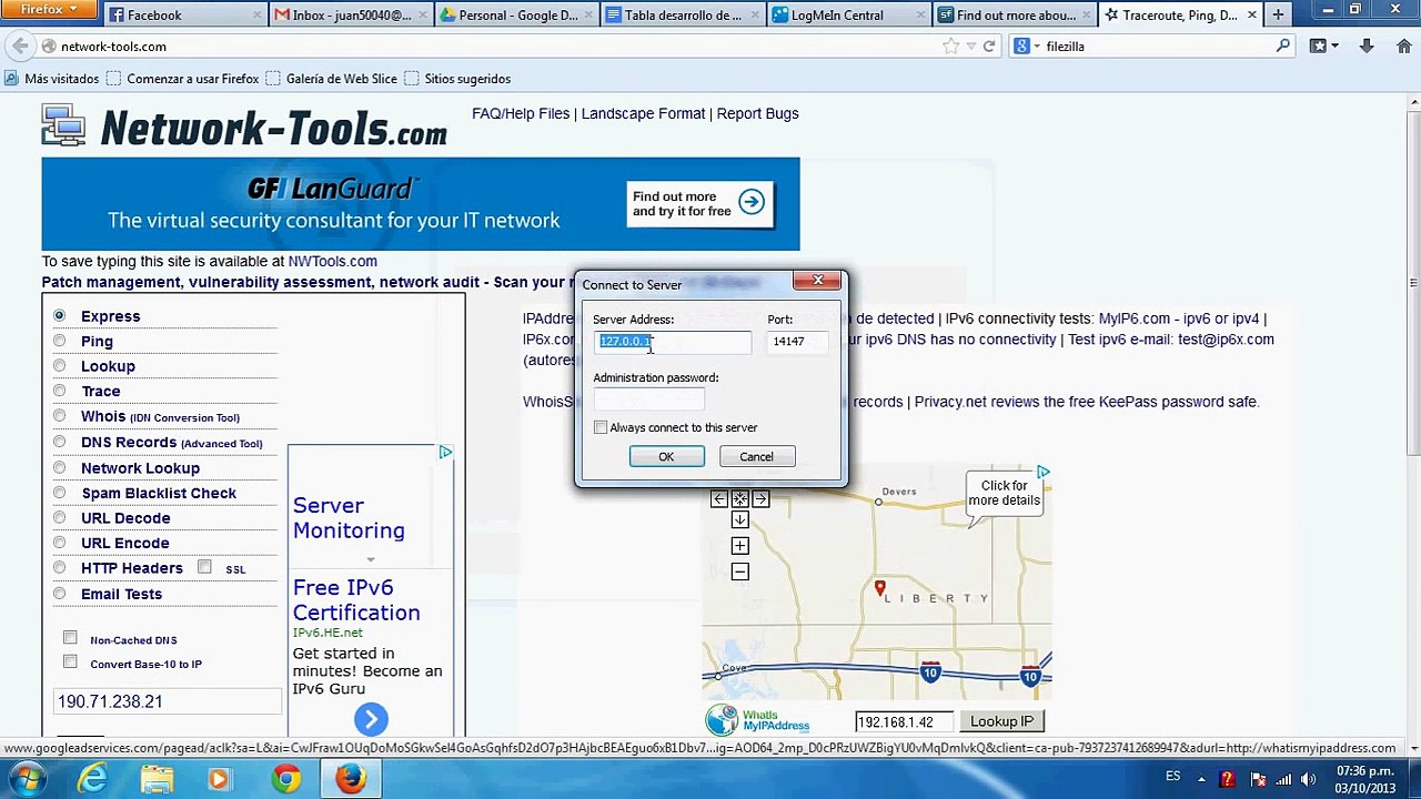Instalar y configurar filezilla server
