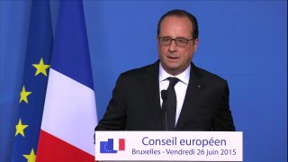 Francois Hollande Statement from Brussels