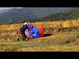 Bir Billing : ideal landing ground for paragliders, Himachal Pradesh