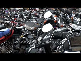 Bike stand near the Vadodara railway station : Gujarat