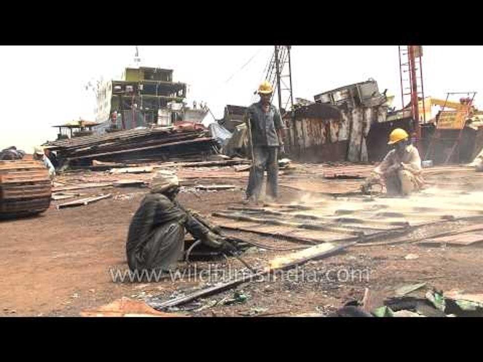 Ship breaking yard of India - Alang in Gujarat